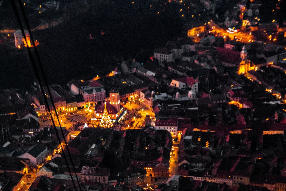 Kronstadt (Brasov) bei Nacht
